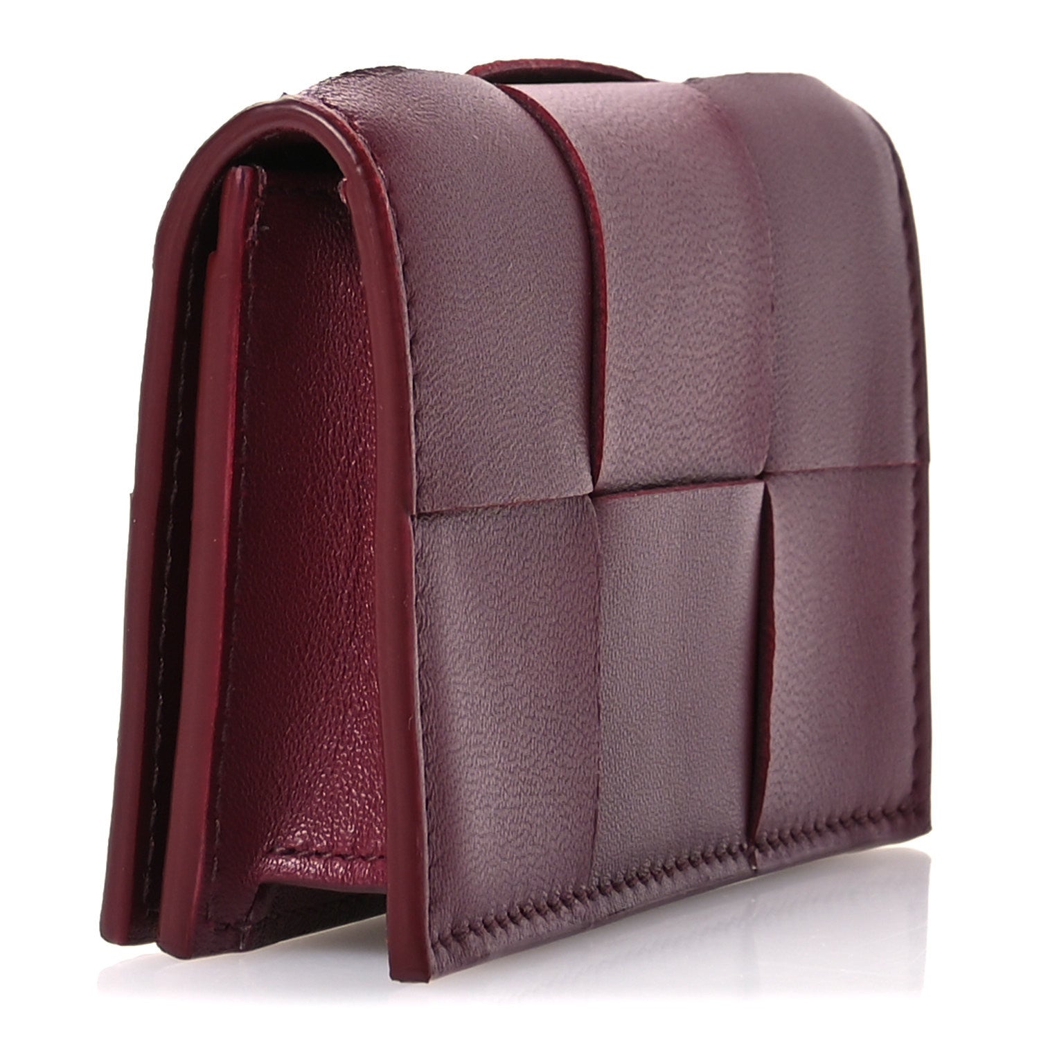 Bottega Veneta Nappa Maxi Intrecciato Card Holder Wallet Barolo 3 of 7