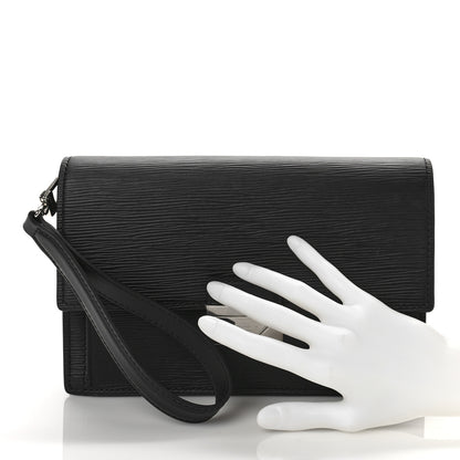 Louis Vuitton Epi Thames Clutch Black 2 of 8
