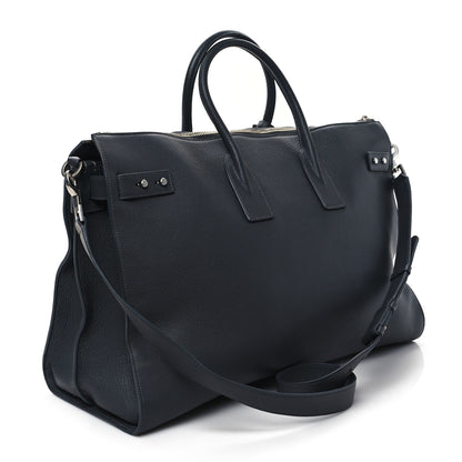 Saint Laurent Grained Calfskin 48H Sac De Jour Duffle Storm 3 of 11
