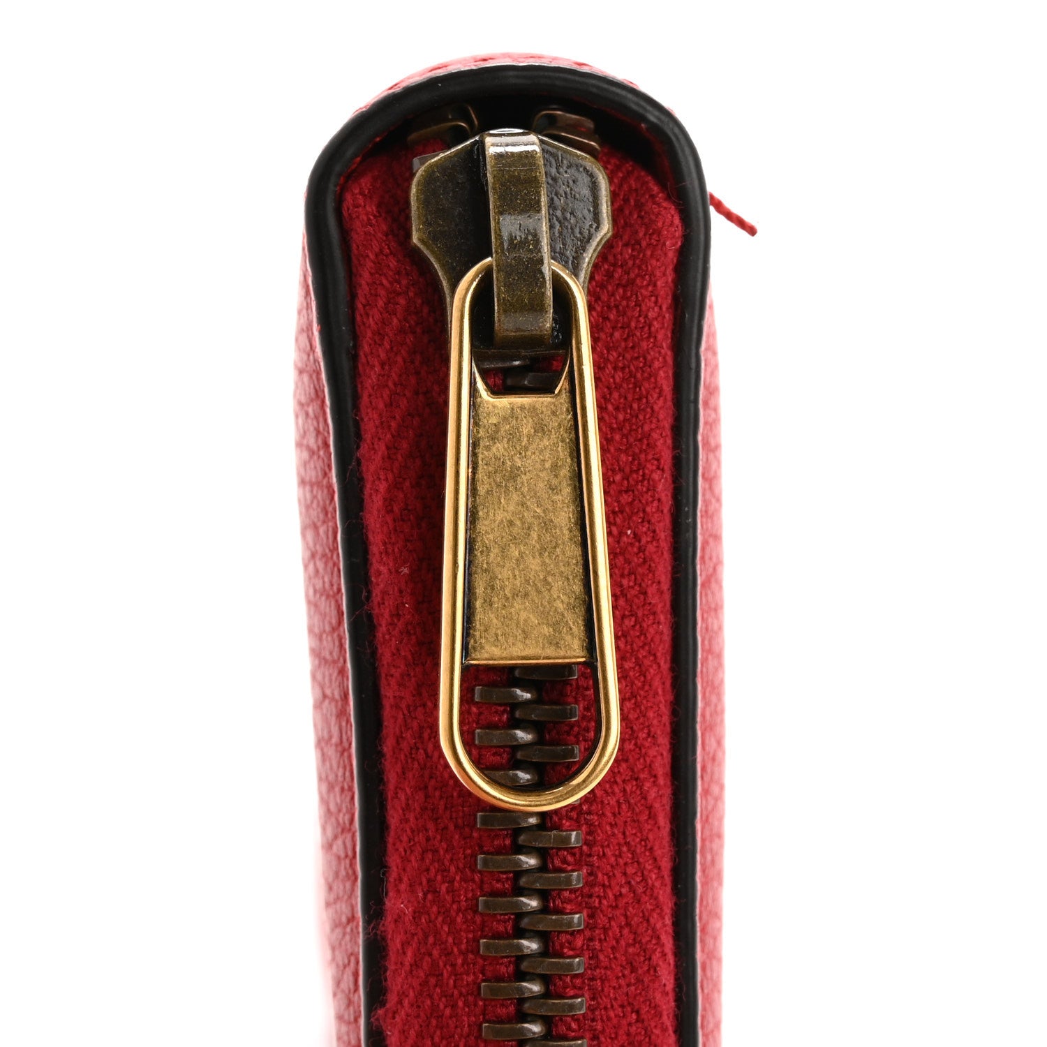 Gucci Calfskin Logo Zip Around Card Case Hibiscus Red 7 of 10
