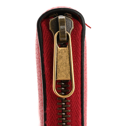 Gucci Calfskin Logo Zip Around Card Case Hibiscus Red 7 of 10