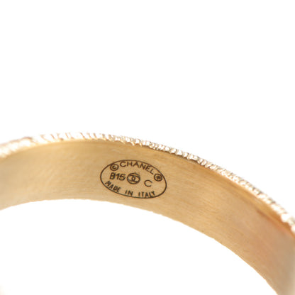 Chanel Crystal CC Ring 54 7 Gold 5 of 5