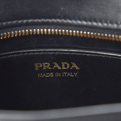 Prada Saffiano City Calfskin Esplanade Crossbody Bag Fuoco Black 6 of 9