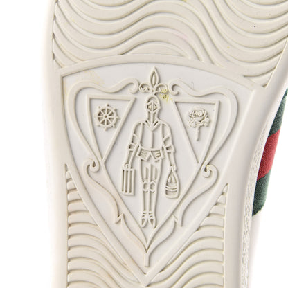 Gucci Calfskin Crocodile Web Ace Sneakers 36.5 White Green 8 of 8