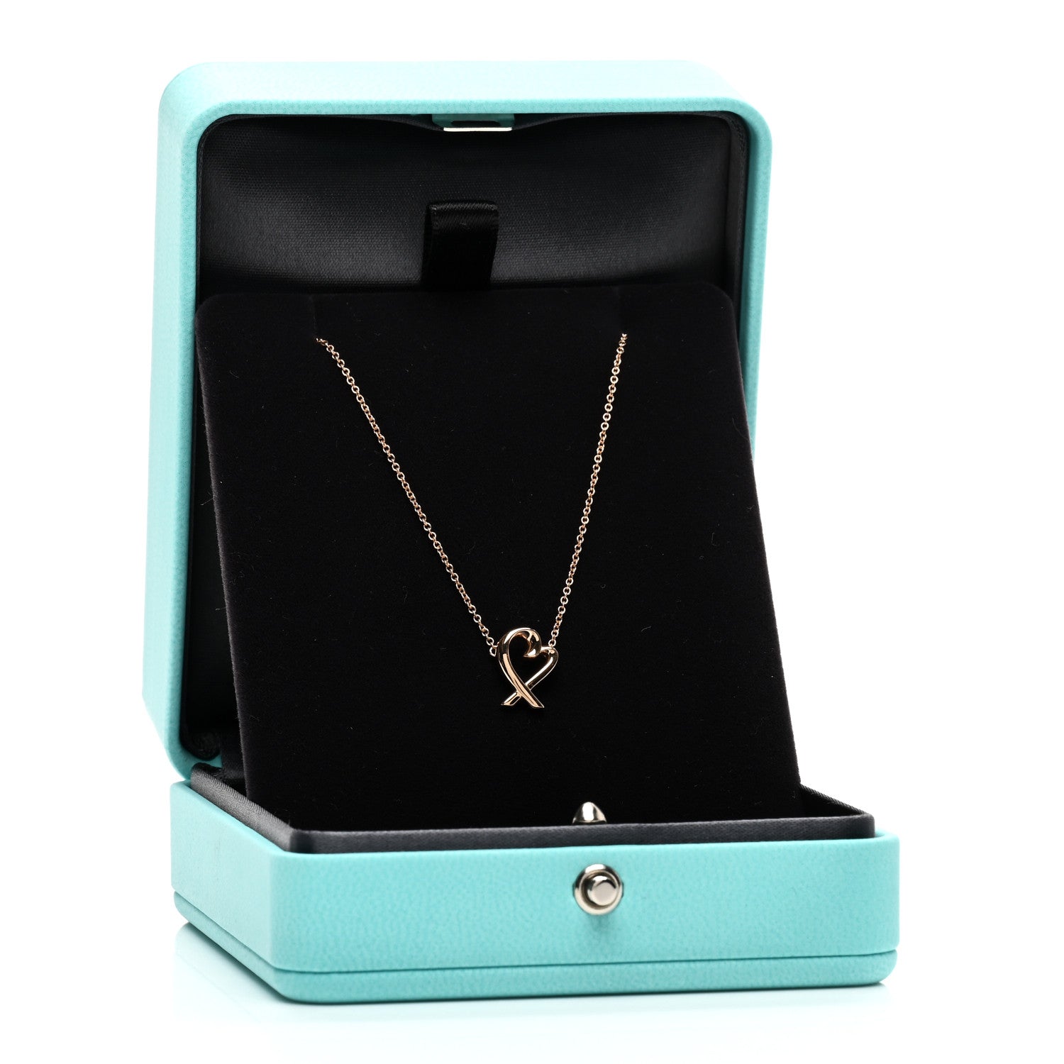 Tiffany 18K Rose Gold Mini Paloma Picasso Loving Heart Pendant Necklace 5 of 5