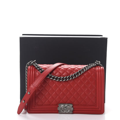 Chanel Lambskin Quilted New Medium Boy Flap Red 8 of 8