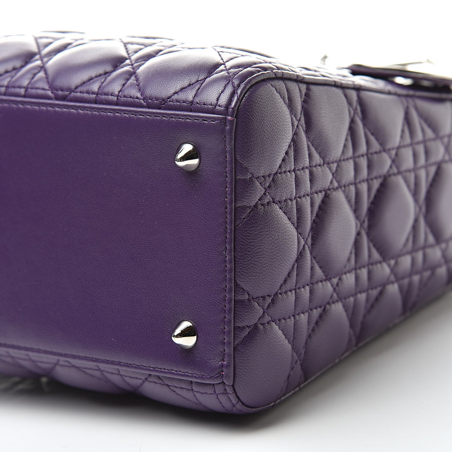 Lambskin Cannage Medium Lady Dior Purple