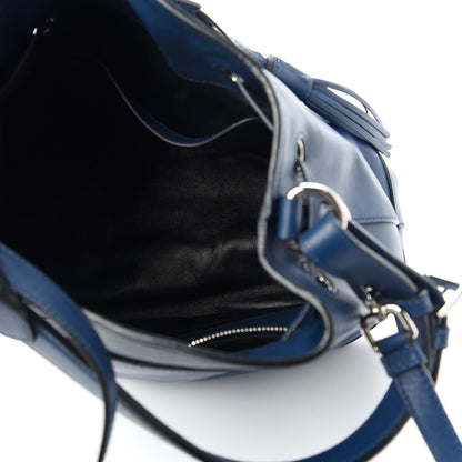 Prada Soft Calfskin Bucket Bag Bleuette 5 of 10