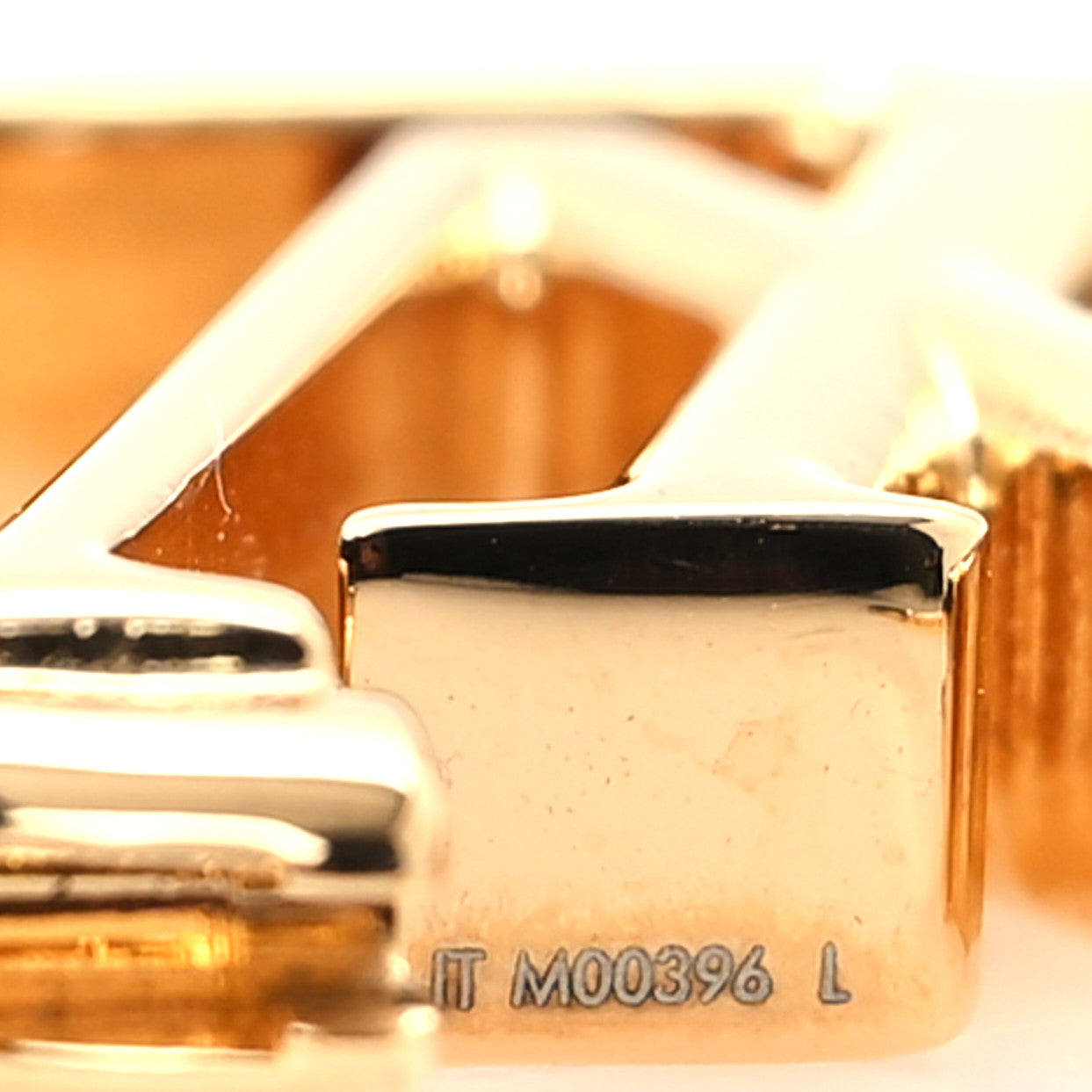 Louis Vuitton Metal Small Louise Hoop Earrings Gold 5 of 5