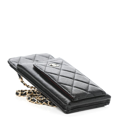 Chanel Caviar Quilted Zip Phone Case Black 4 of 10