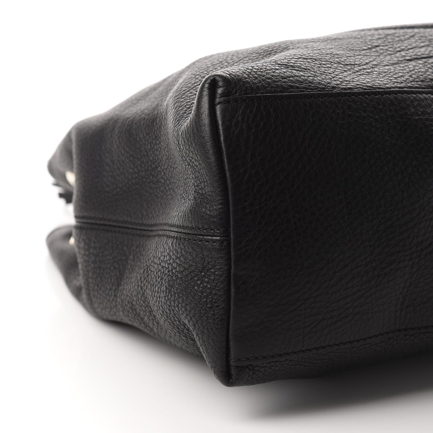 Pebbled Calfskin Medium Soho Chain Shoulder Bag Black