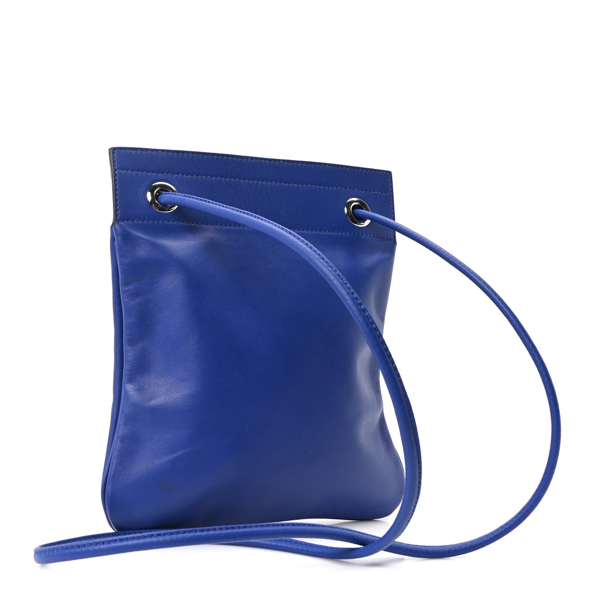 Hermes Milo Lambskin Swift Mini Aline Bleu Electrique 3 of 9