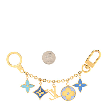 Louis Vuitton LV Lively Key Chain Bag Charm Pink Blue 2 of 3