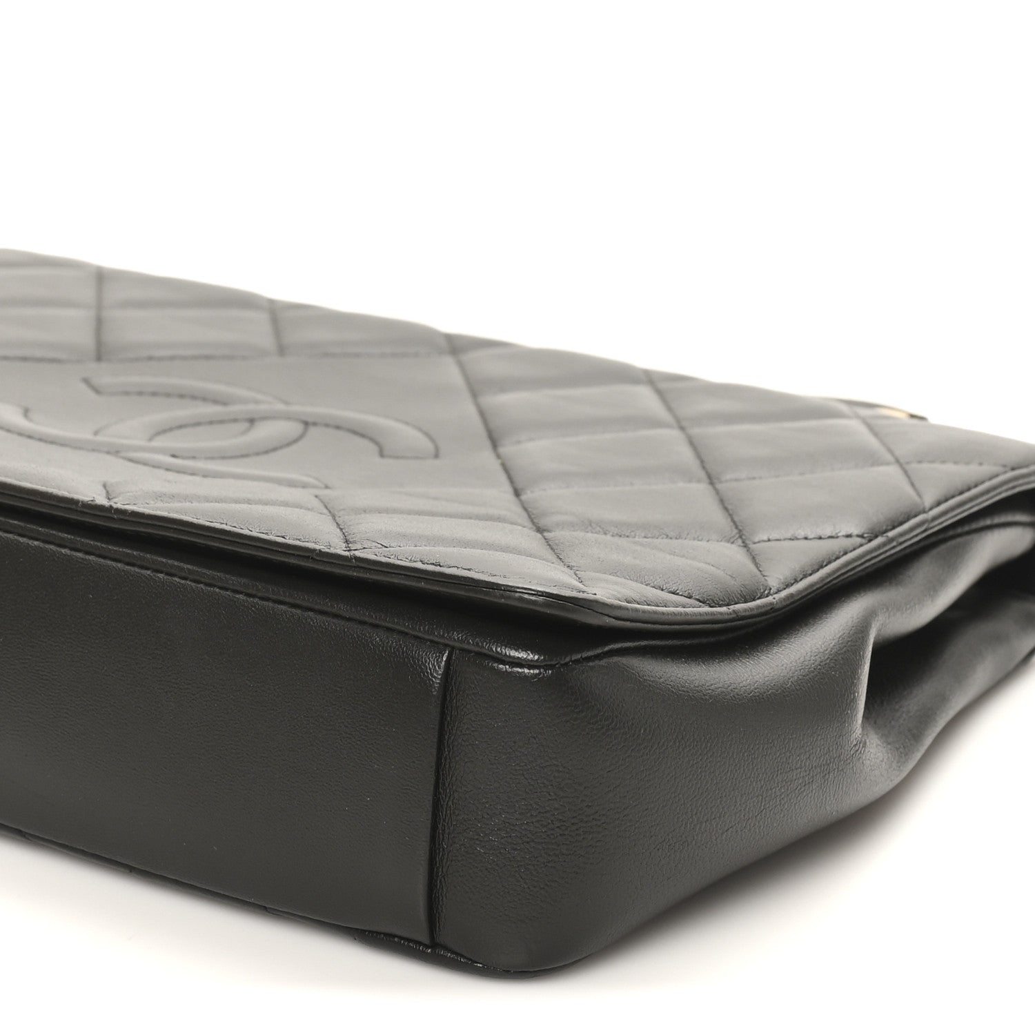 Chanel Lambskin Quilted Large Diamond CC Flap Black 10 of 10