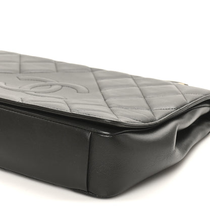 Chanel Lambskin Quilted Large Diamond CC Flap Black 10 of 10