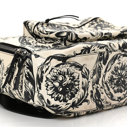 Versace Printed Calfskin La Medusa Backpack Black White 8 of 10