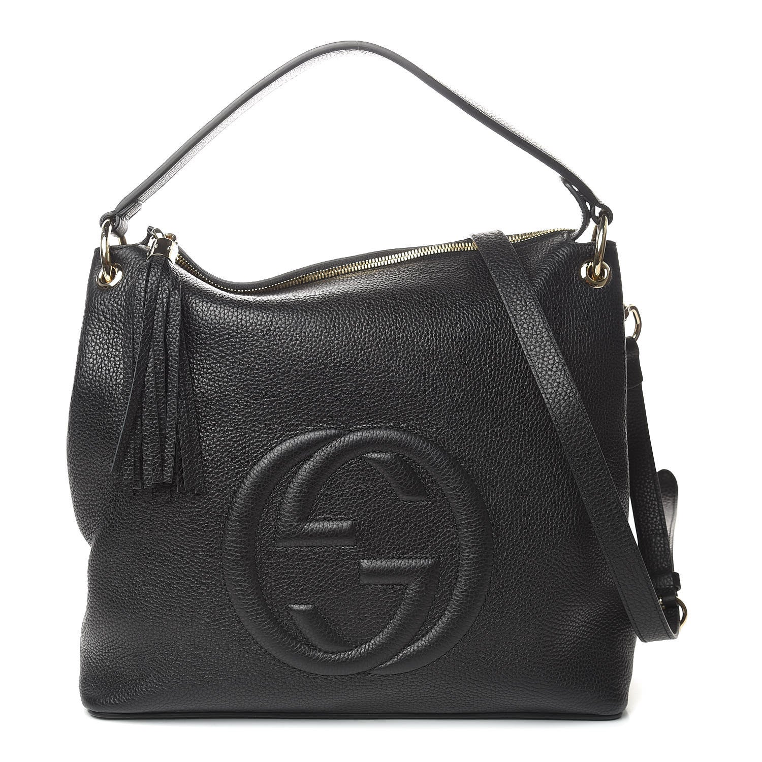 Gucci Pebbled Calfskin Large Soho Hobo Black 1 of 10