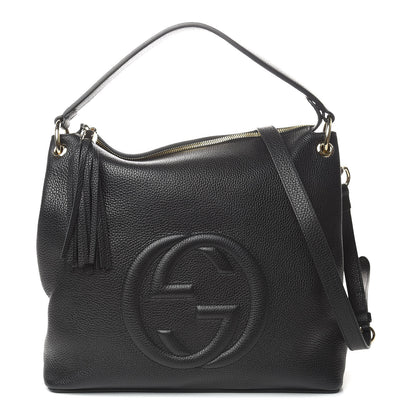 Gucci Pebbled Calfskin Large Soho Hobo Black 1 of 10