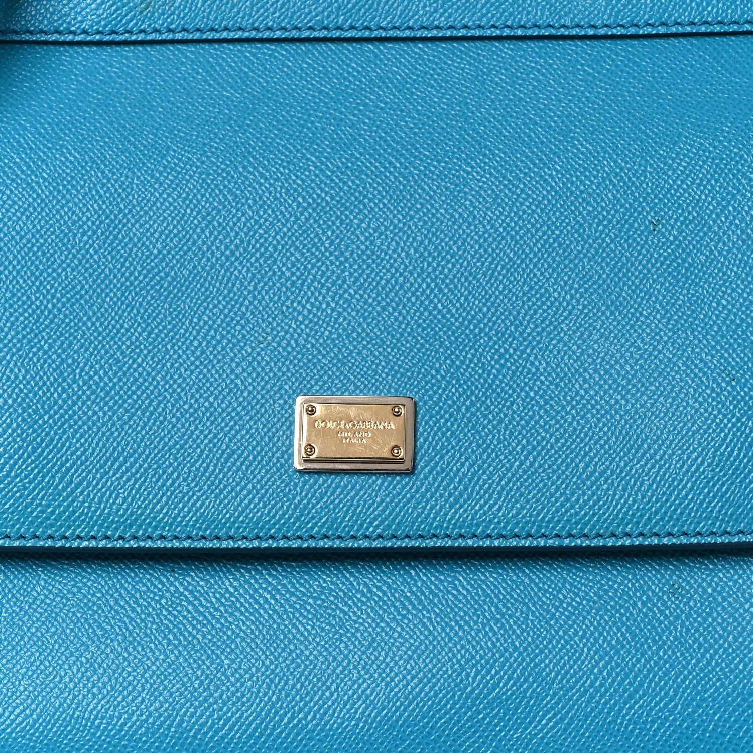 Dolce & Gabbana Dauphine Calfskin Medium Miss Sicily Satchel Blue 8 of 14