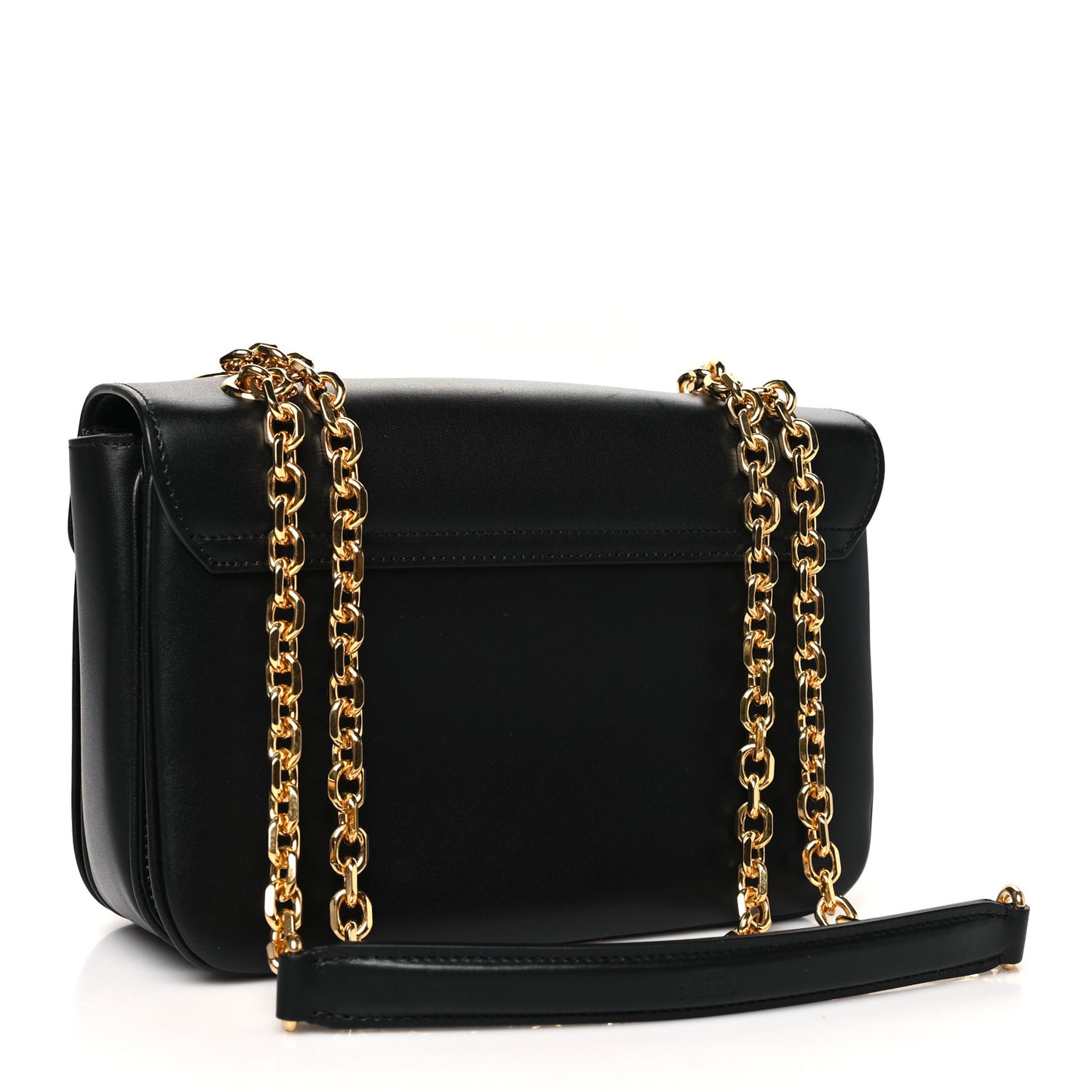 Shiny Calfskin Medium C Bag Black