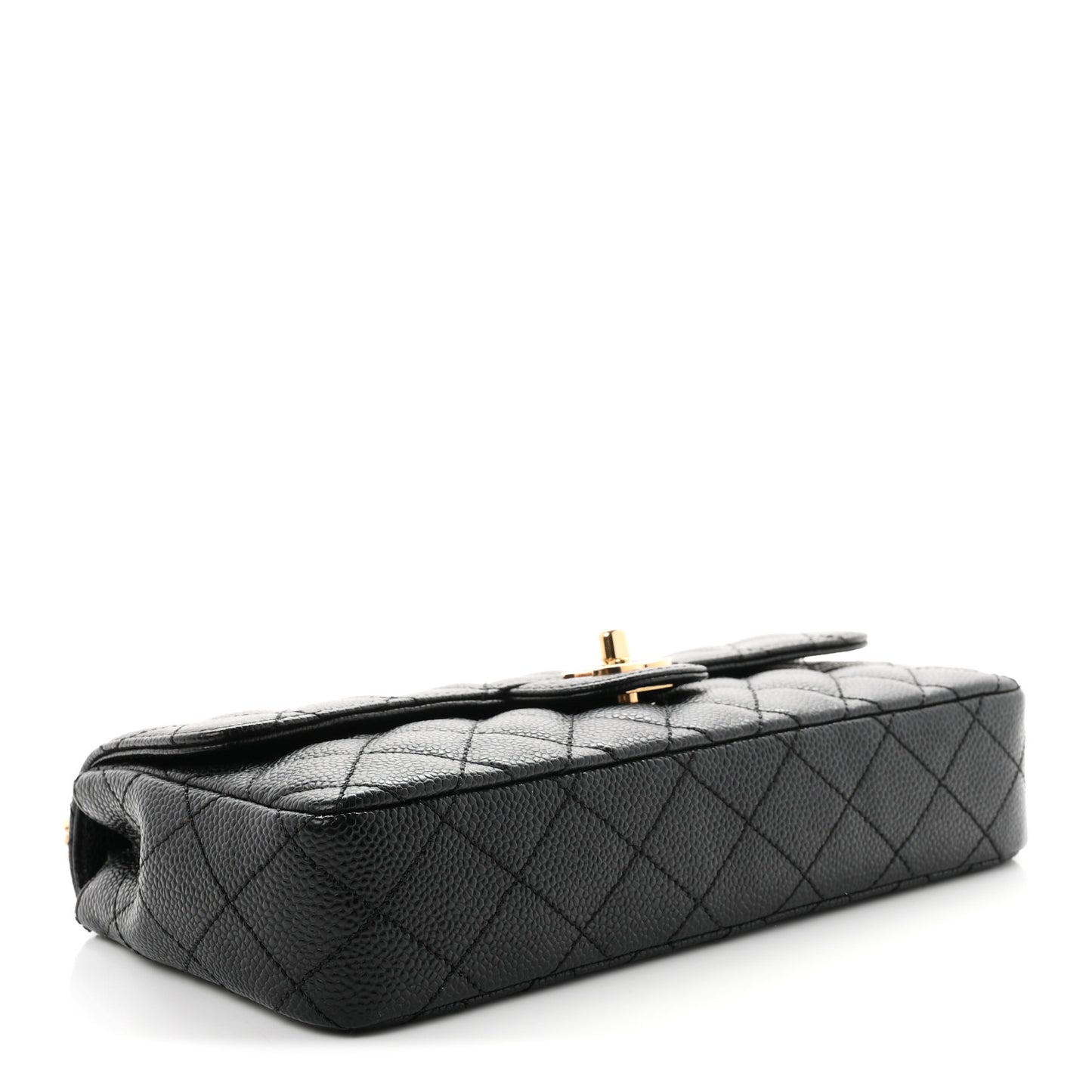 Caviar Quilted East West Flap Black Black