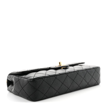 Chanel Caviar Quilted East West Flap Black Black 3 of 9