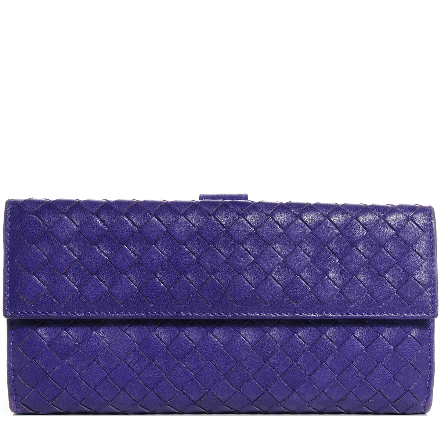 Nappa Intrecciato Continental Wallet Anemone