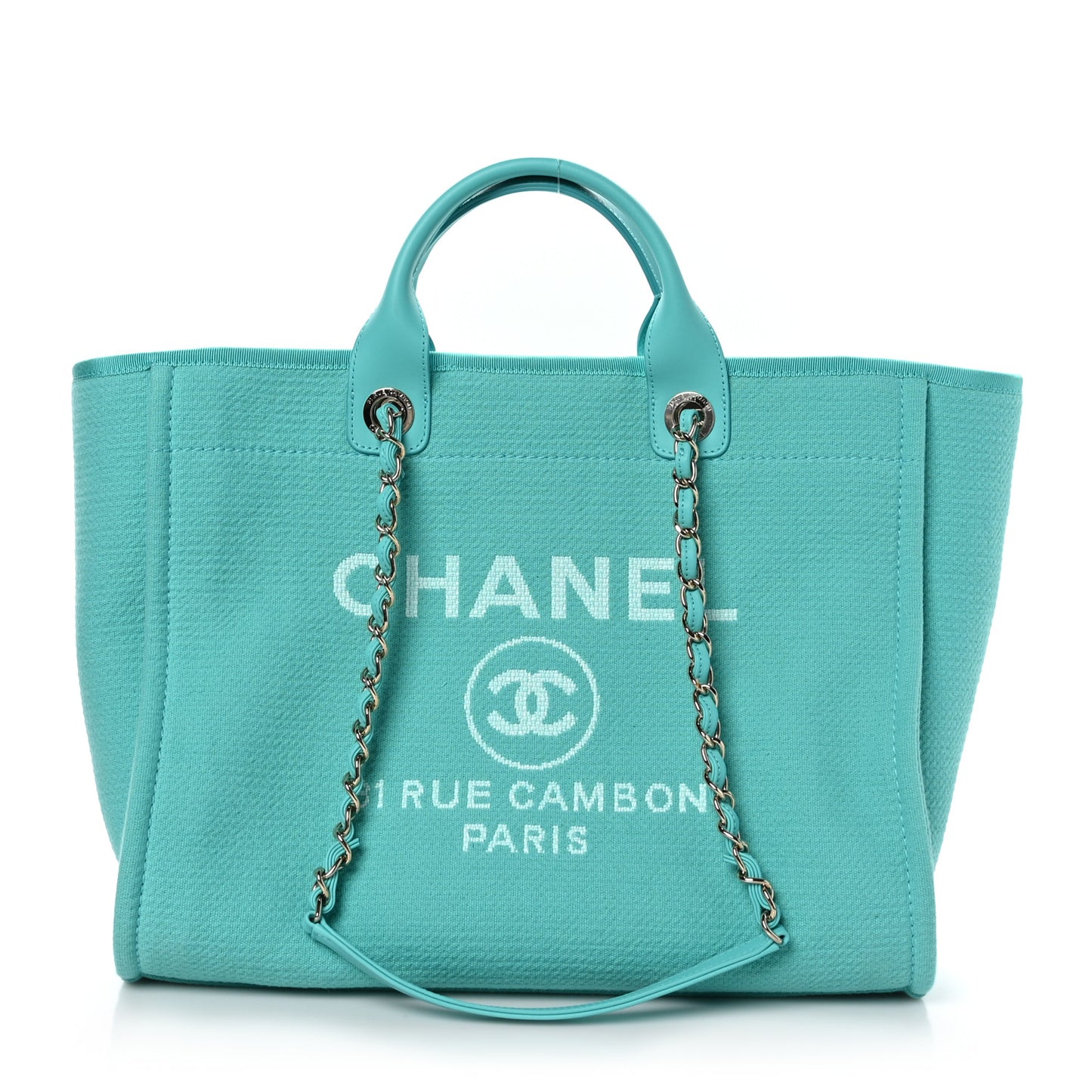 Mixed Fibers Medium Deauville Tote Turquoise