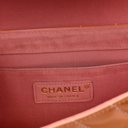 Chanel Patent Calfskin Scallop Quilted Single Flap Pink 6 of 10