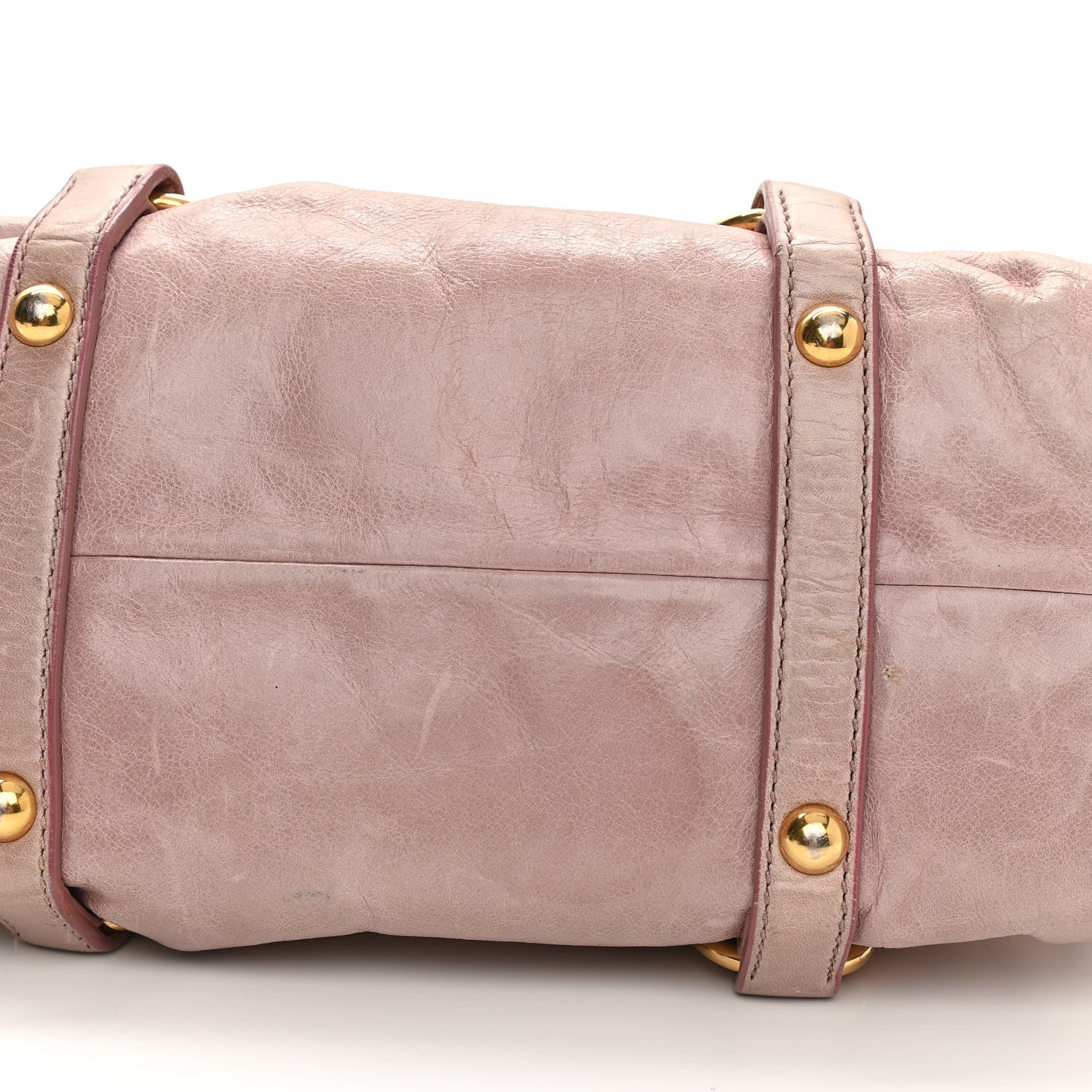 Miu Miu Vitello Lux Gathered Tote Mughetto 12 of 14