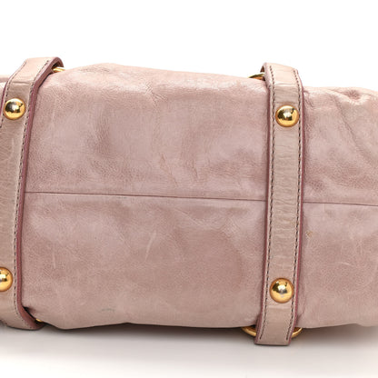 Miu Miu Vitello Lux Gathered Tote Mughetto 12 of 14