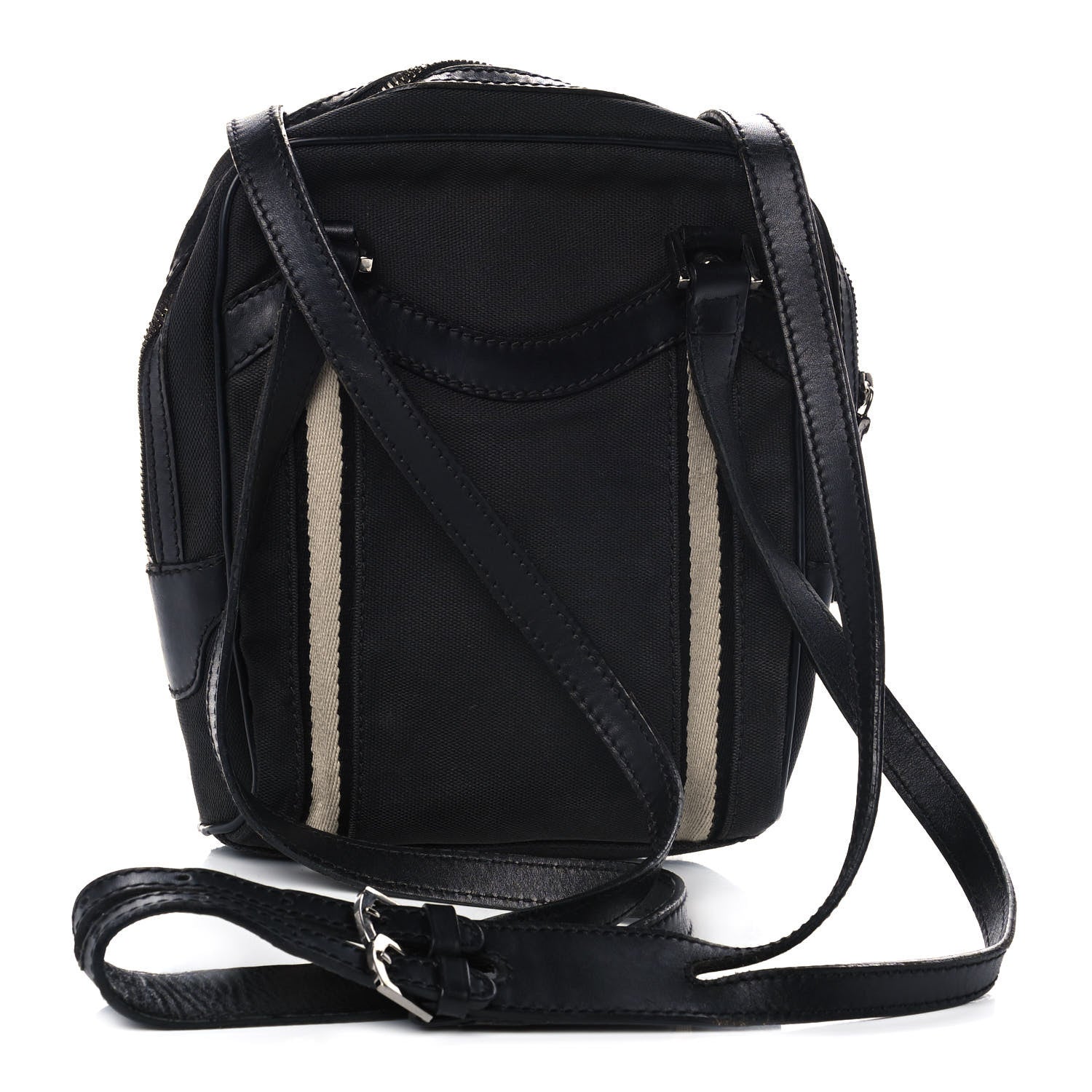 Gucci Canvas Calfskin Messenger Bag Navy 3 of 13