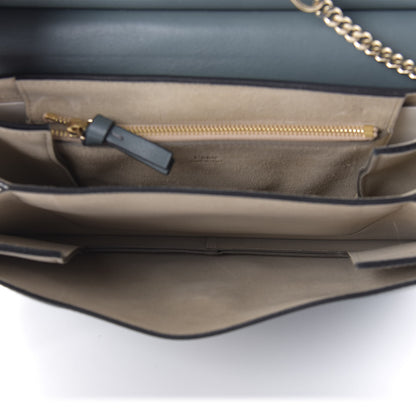 Chloe Suede Calfskin Medium Faye Shoulder Bag Teal 8 of 16