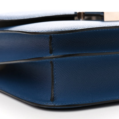 Hermes Epsom Constance Verso 24 Bleu Agate Gris Mouette 9 of 11