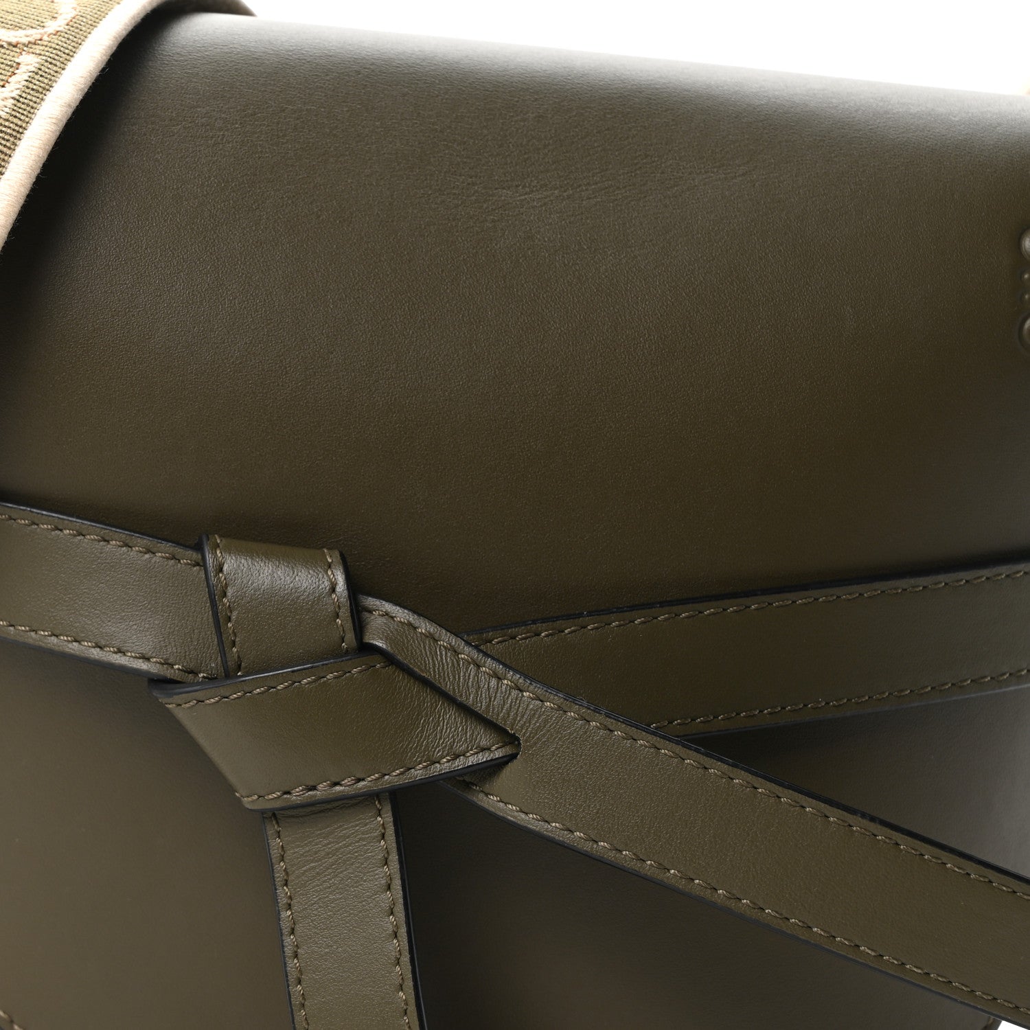 Loewe Calfskin Jacquard Small Gate Dual Bag Autumn Green 7 of 9