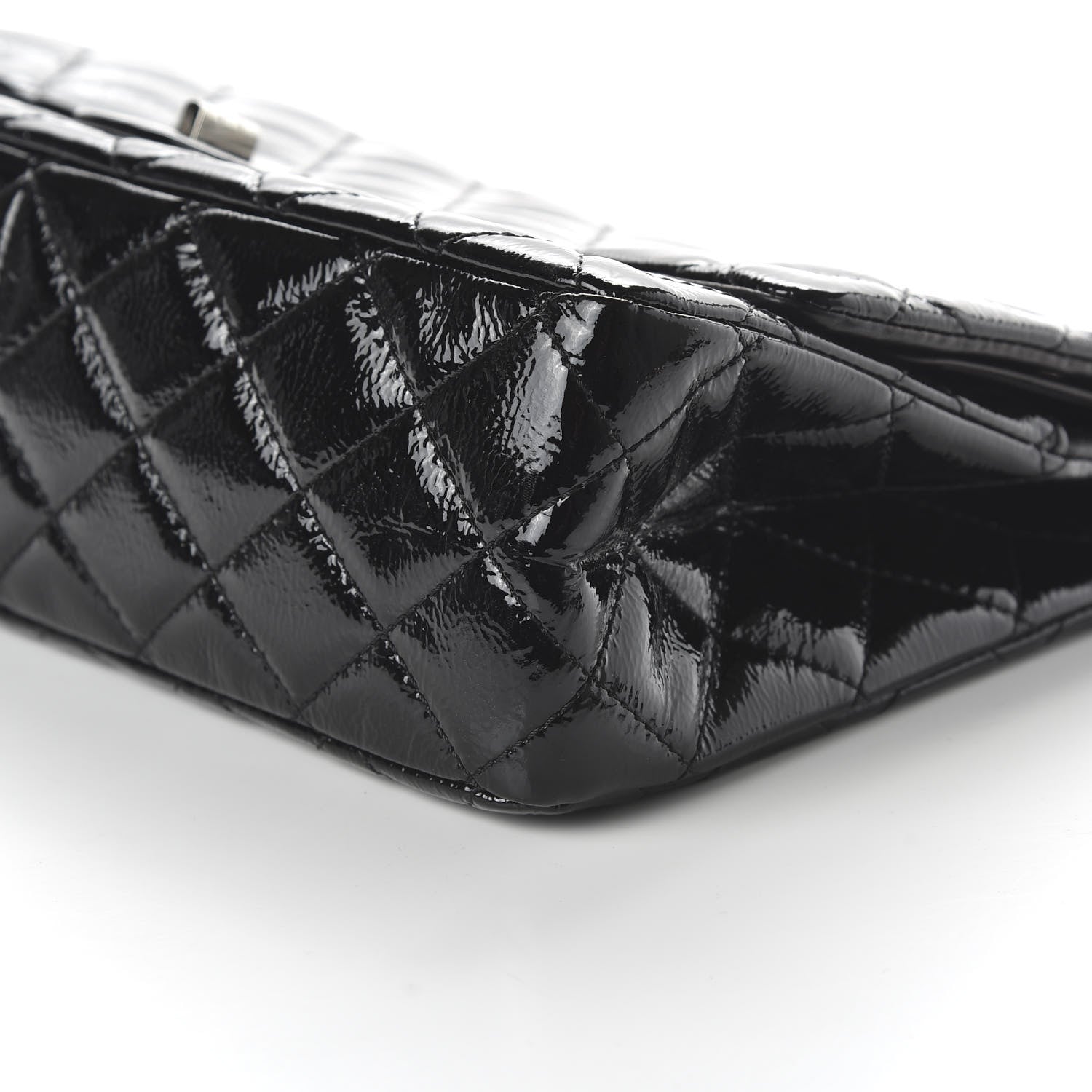 Chanel Distressed Patent Quilted 2.55 Reissue 227 Flap Black 7 of 11