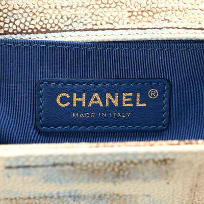 Chanel Painted Caviar Quilted Medium Boy In Cuba Flap Blue 6 of 9