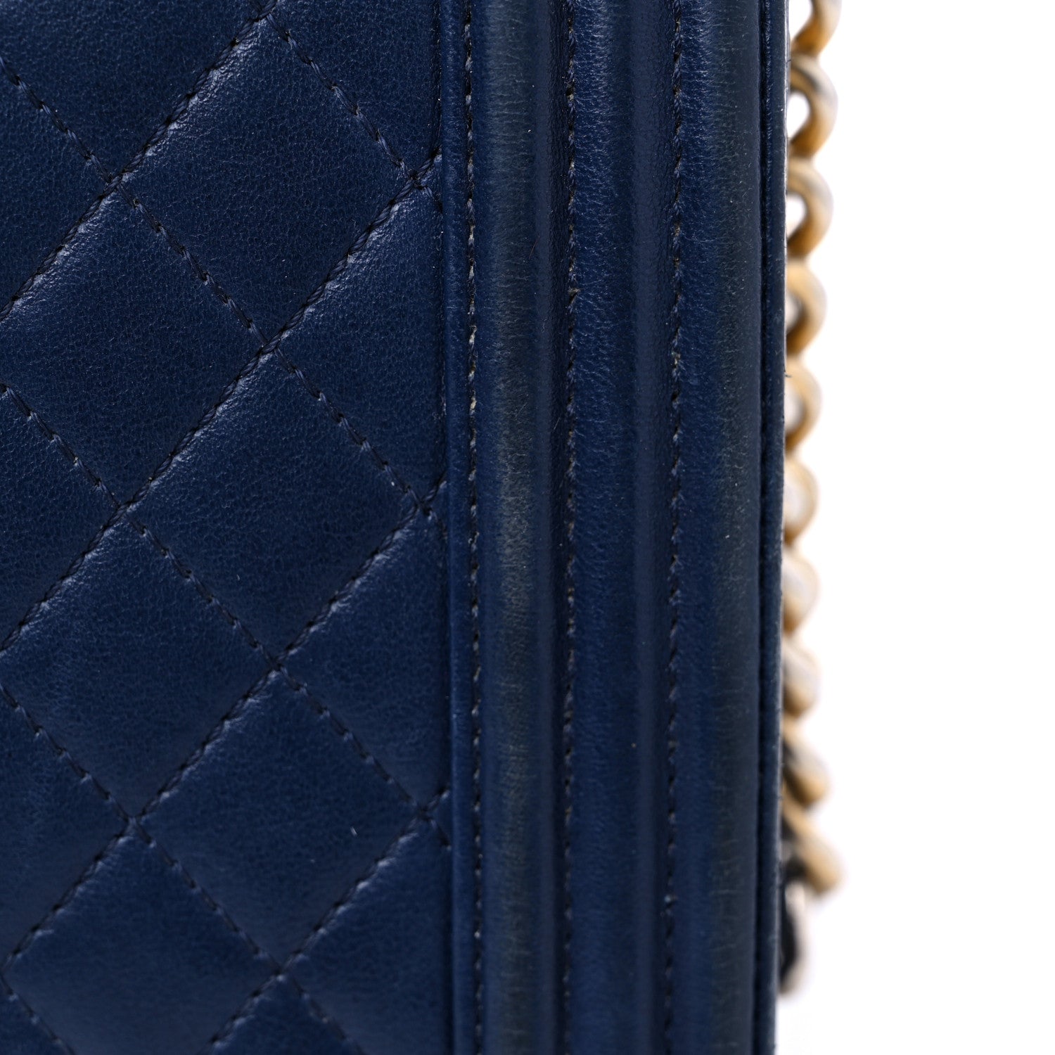 Chanel Lambskin Quilted New Medium Boy Flap Dark Blue 14 of 18