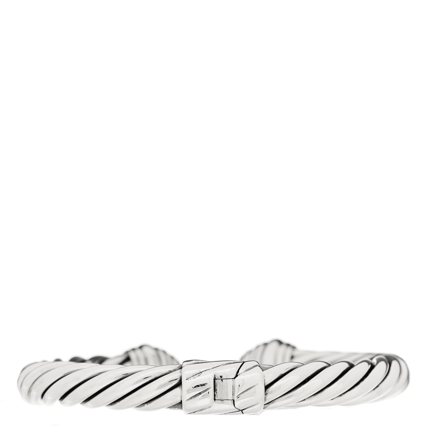 Sterling Silver Diamond 8.5mm Cable Classics Bracelet