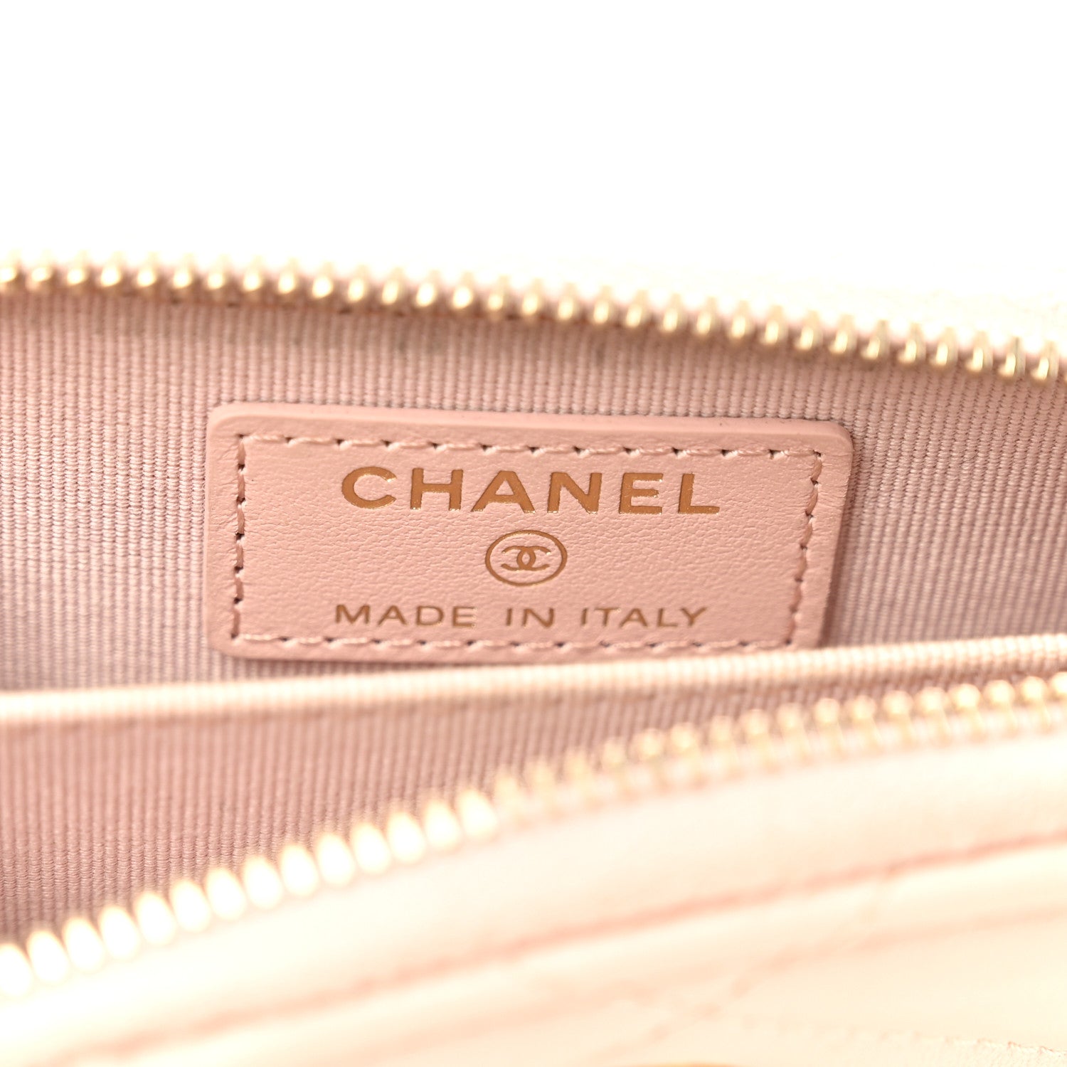 Chanel Lambskin Quilted Chanel 19 Vertical Zip Card Holder Wallet