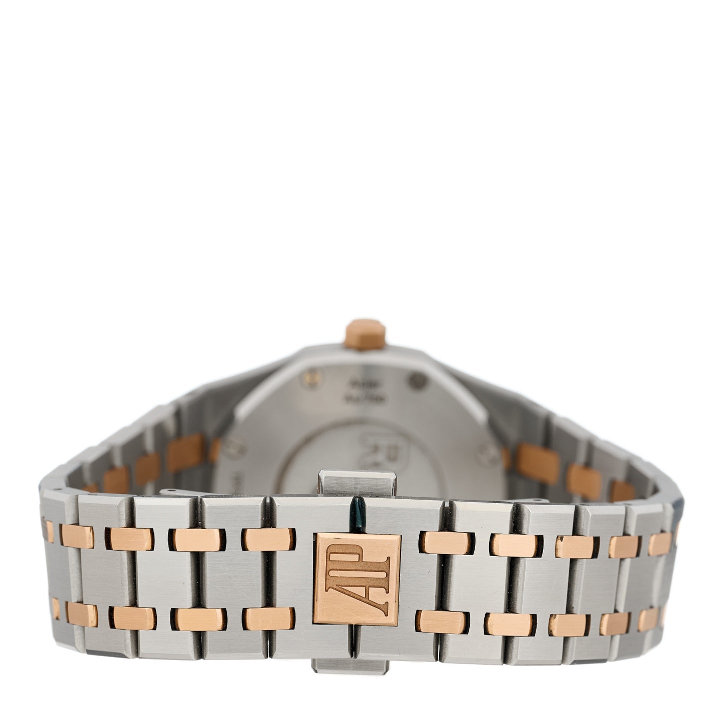 Stainless Steel 18K Rose Gold Diamond 33mm Royal Oak Quartz Watch White 67651SR.ZZ.1261SR.01