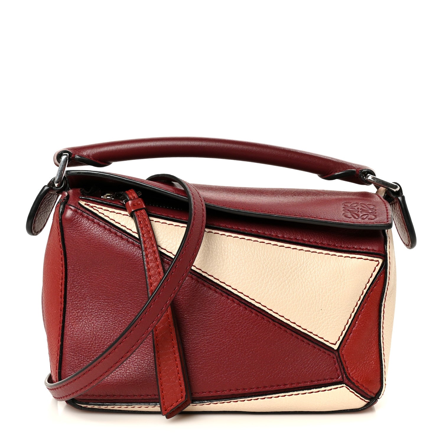 Loewe Calfskin Mini Puzzle Bag Wine Garnet 1 of 12