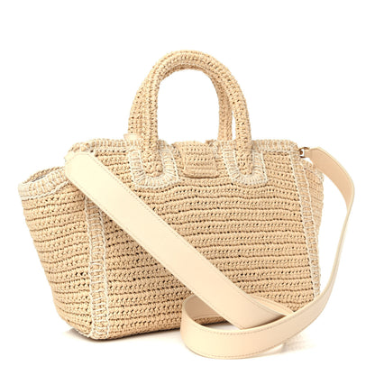 Saint Laurent Raffia Baby Monogram Downtown Cabas Naturale 3 of 10