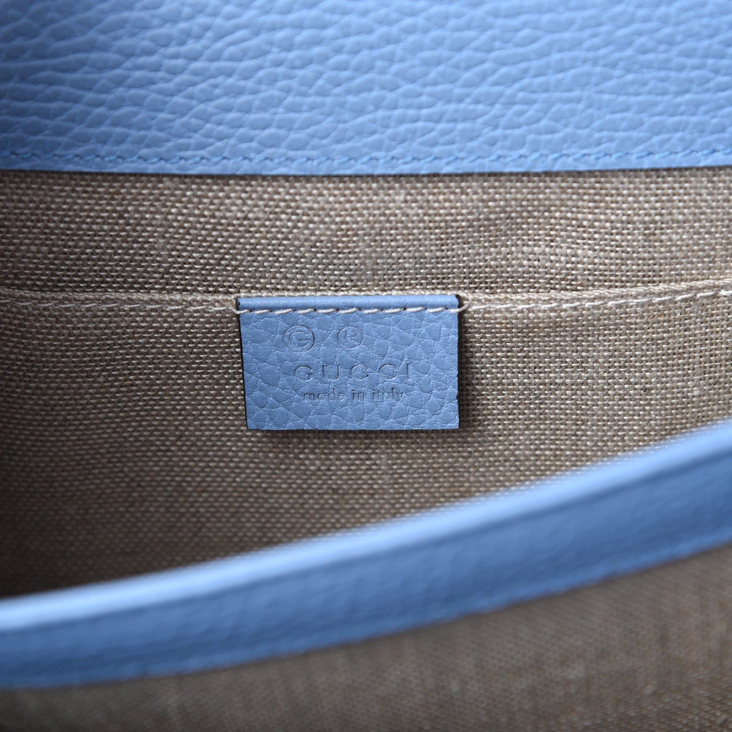 Gucci Dollar Calfskin Small Interlocking G Shoulder Bag Mineral Blue 5 of 9