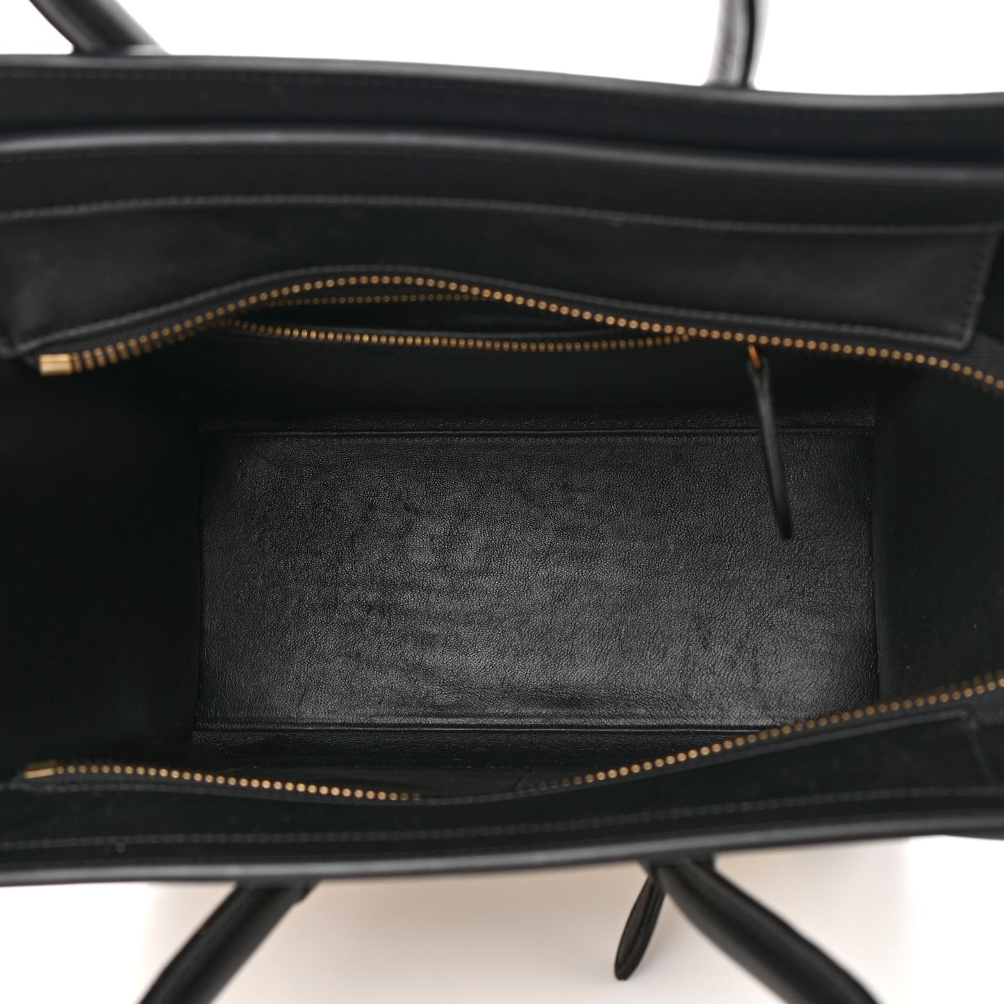 Baby Grained Calfskin Tri-Color Micro Luggage White Liquorice