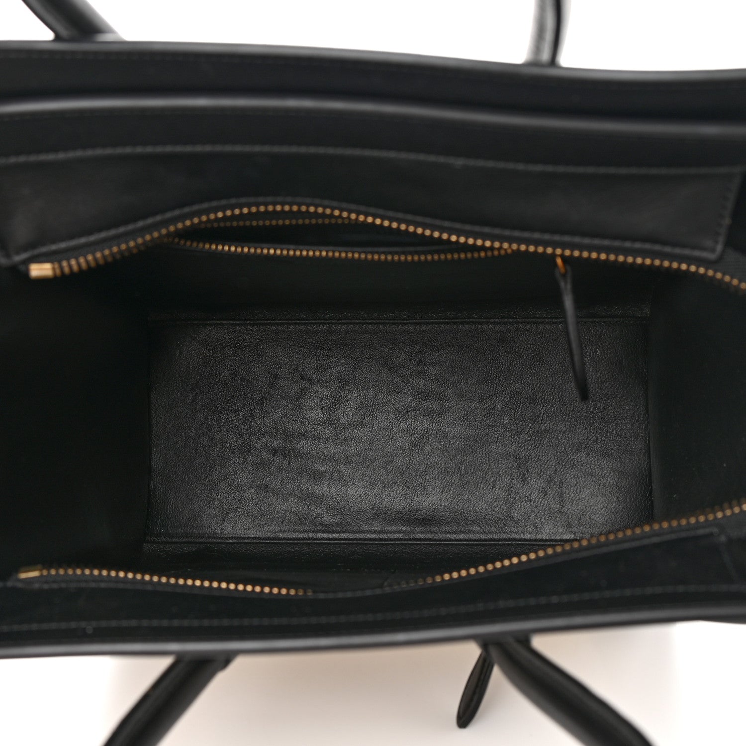 Celine Baby Grained Calfskin Tri-Color Micro Luggage White Liquorice 4 of 11