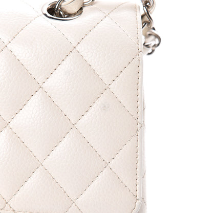 Chanel Caviar Quilted Medium Double Flap White 9 of 29