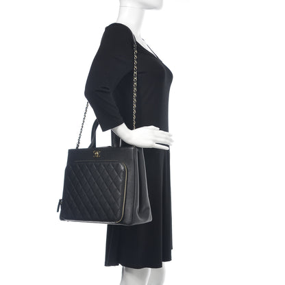 Chanel Caviar Quilted Large Business Affinity Shopping Bag Black 2 of 10