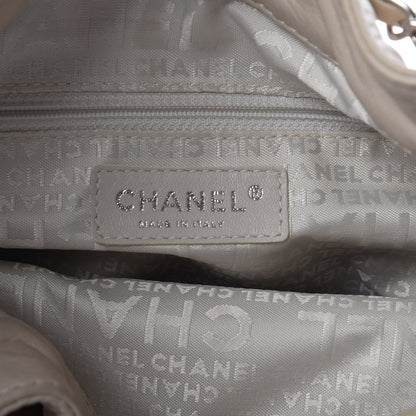 Chanel Lambskin Contrast Stitch Small Drawstring Tote Ivory 6 of 9