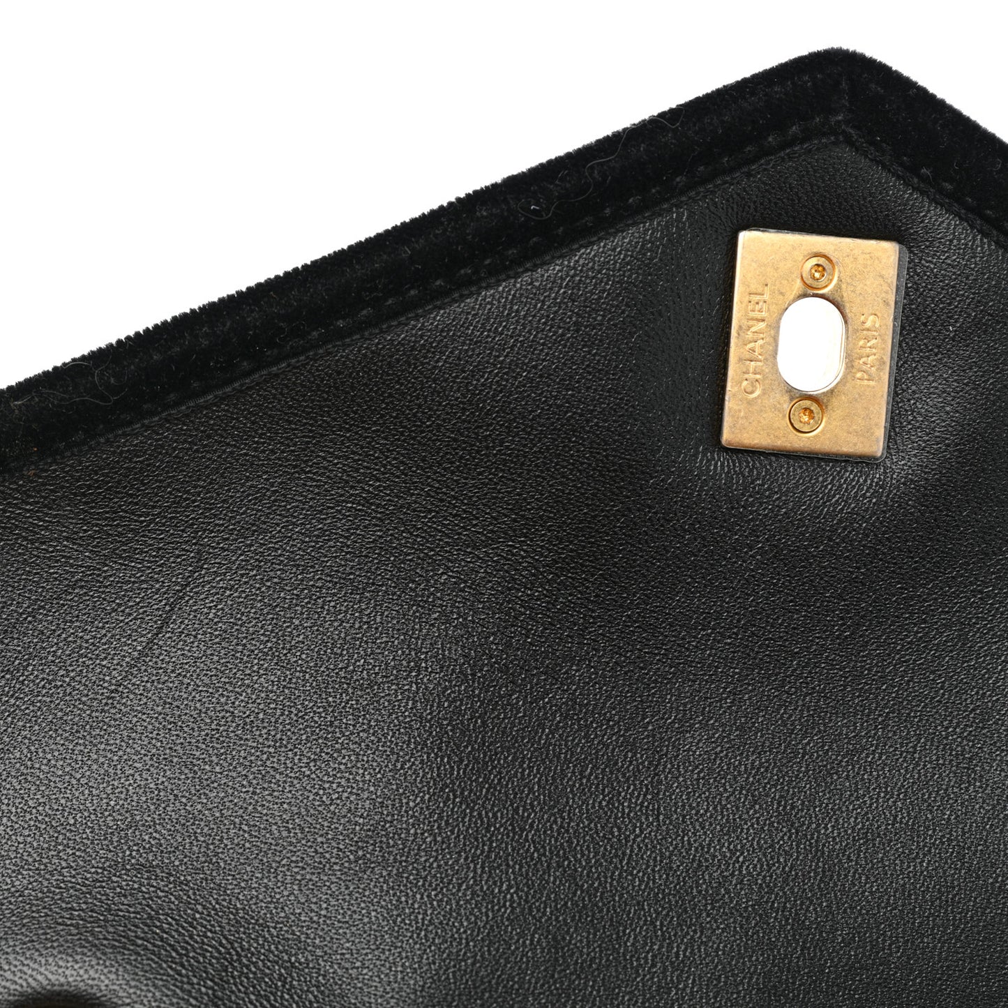 Shearling Checkered Flap Bag Black White